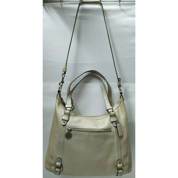 Coach Alexandra Ivory Leather Convertible Zipper Closure Crossbody Shoulder Bag - Picture 6 of 12
